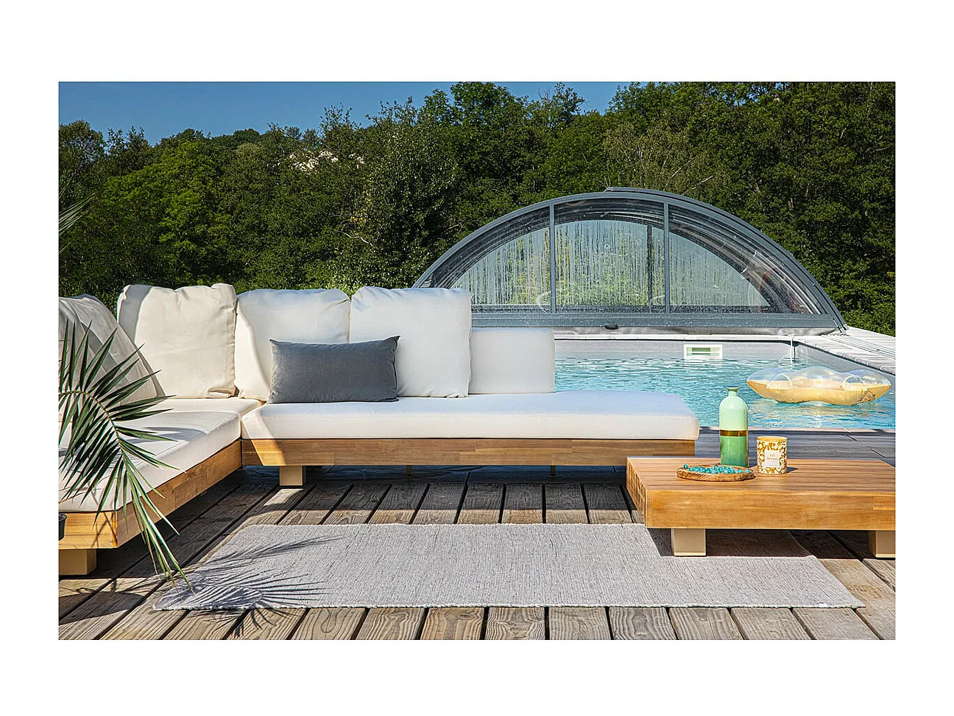 NIDAS - Tapis 120x170cm PET Recyclé Toucher Laine Beige Chiné