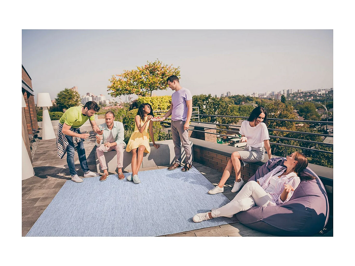 NIDAS - Tapis 160x230cm PET Recyclé Toucher Laine Gris Chiné