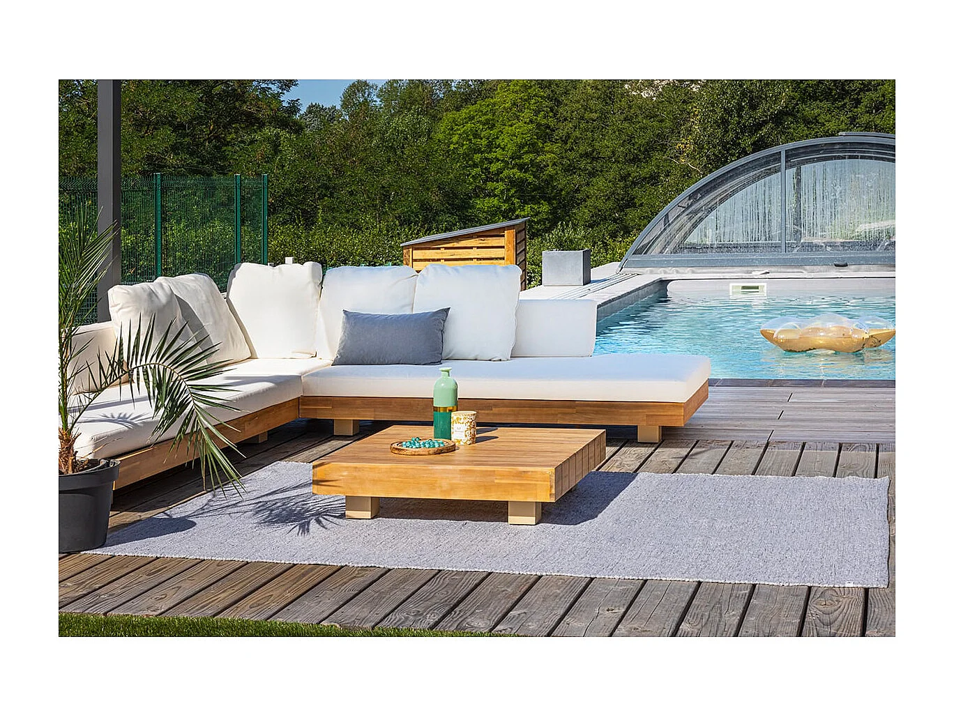 NIDAS - Tapis 160x230cm PET Recyclé Toucher Laine Gris Chiné