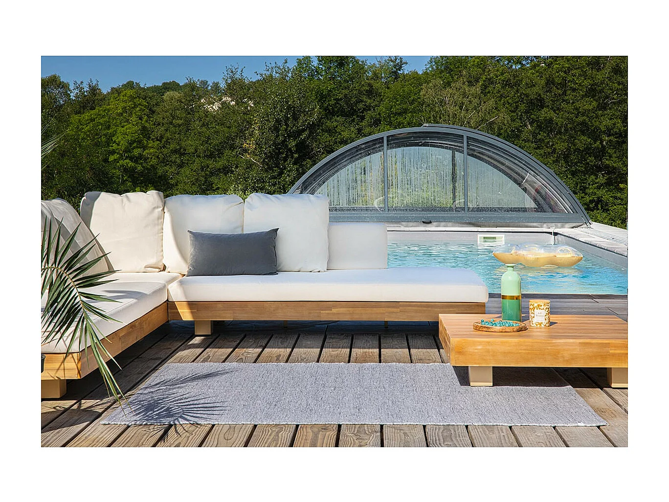 NIDAS - Tapis 120x170cm PET Recyclé Toucher Laine Gris Chiné