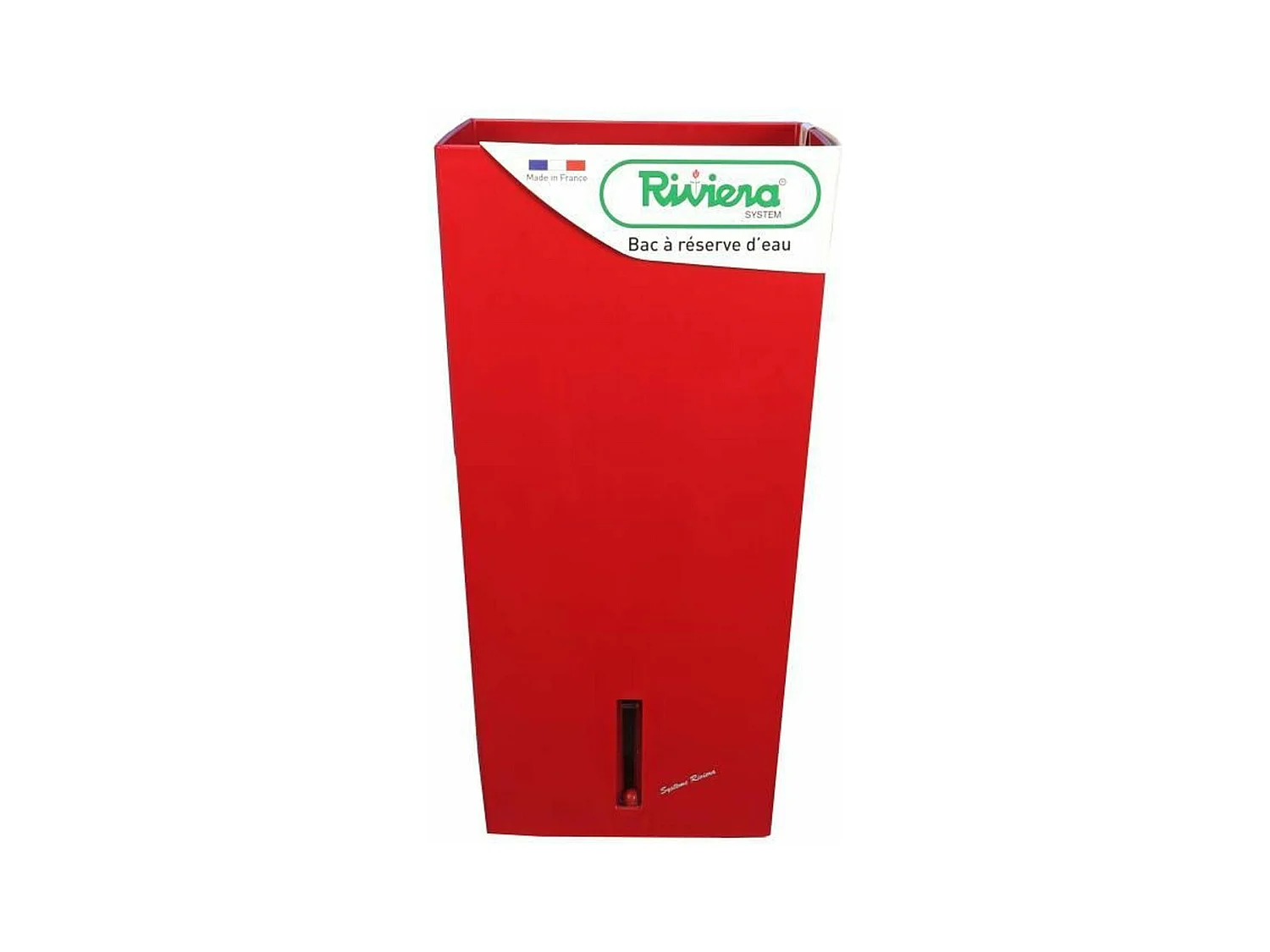 Pot de fleurs carré Eva New en plastique 37 x 37 x Hauteur 68,5 cm - 69 L - Rouge