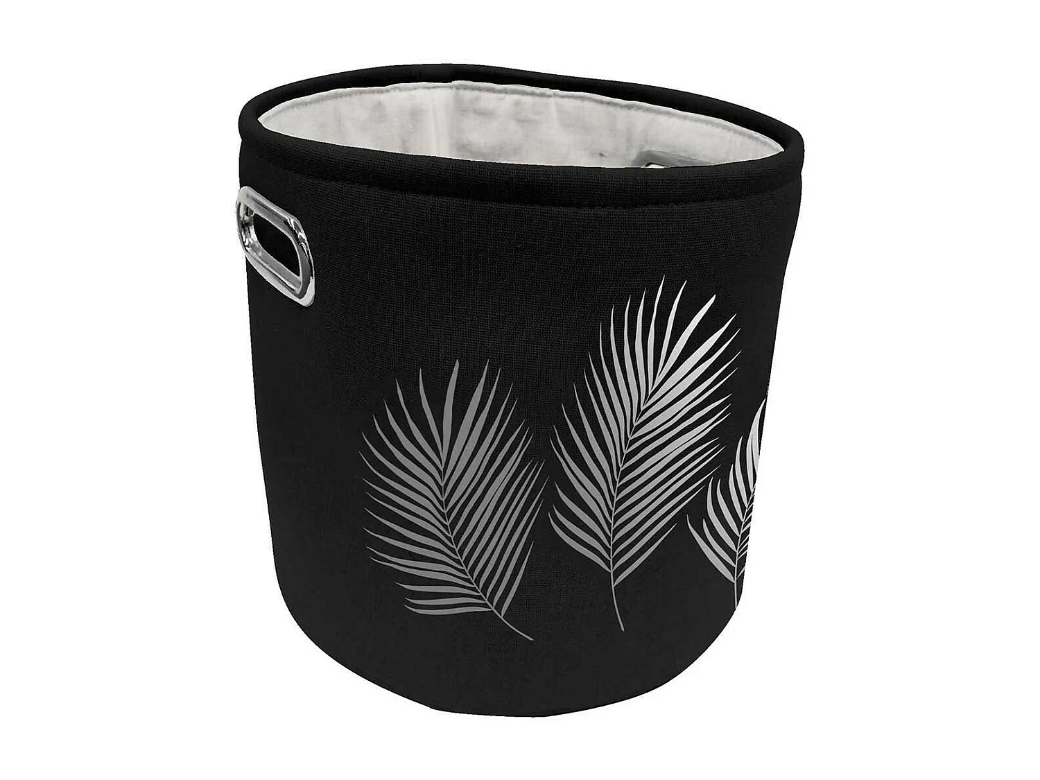 Panier de Rangement Imprimé "Orbella" 30cm Noir & Argent