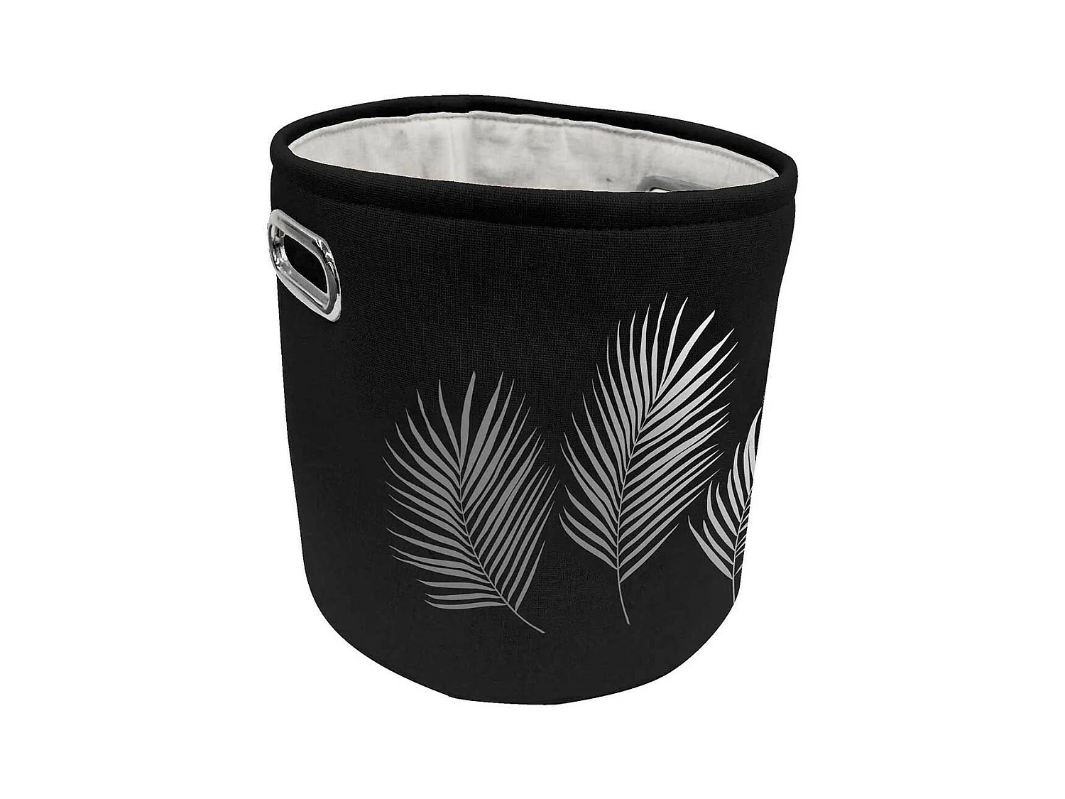 Panier de Rangement Imprimé "Orbella" 30cm Noir & Argent
