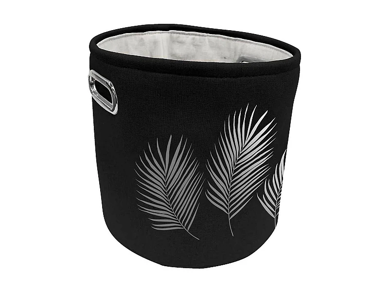 Panier de Rangement Imprimé "Orbella" 30cm Noir & Argent