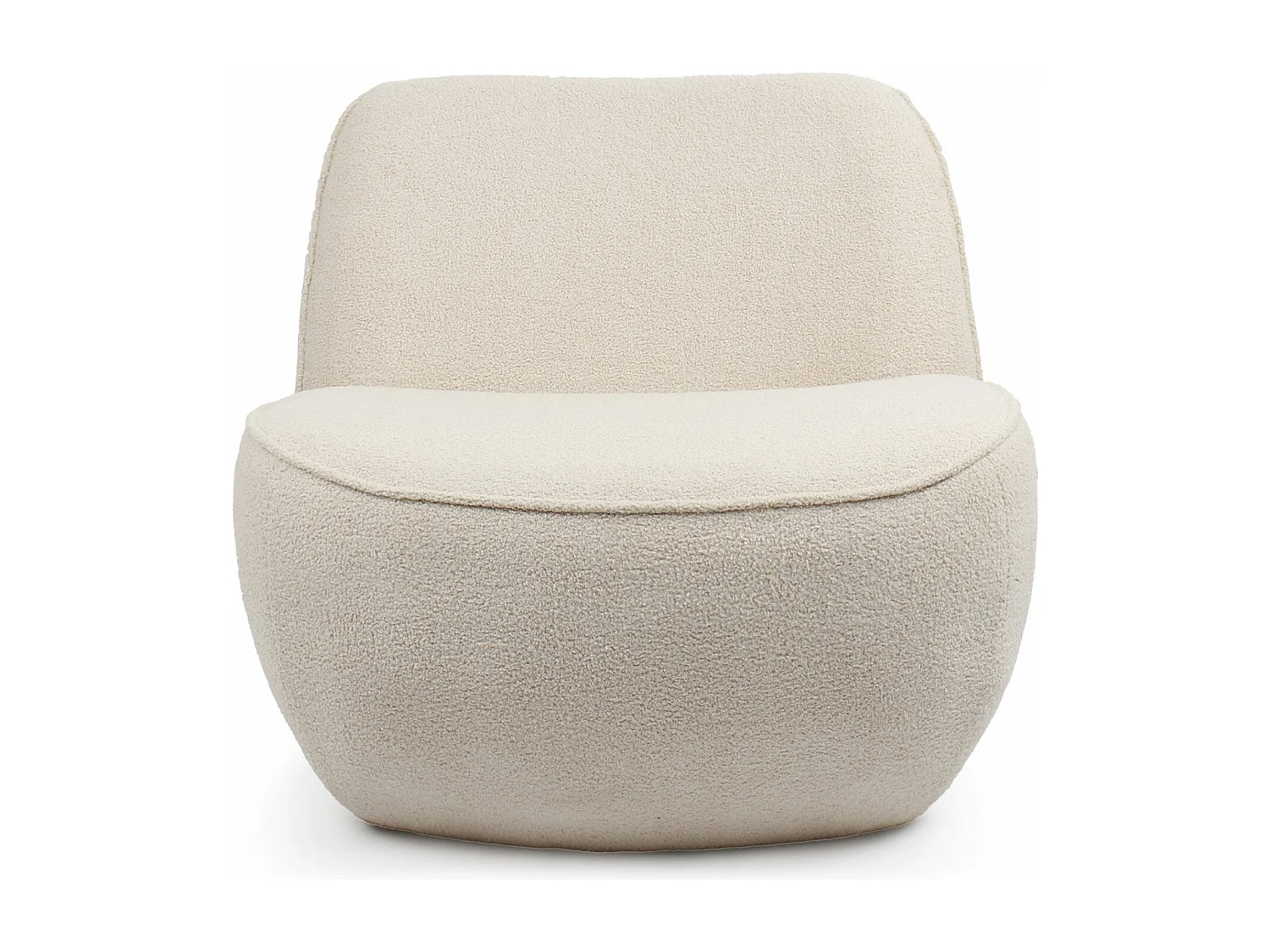 Fauteuil confort sans accoudoir Lipame Tsse bouclette Beige