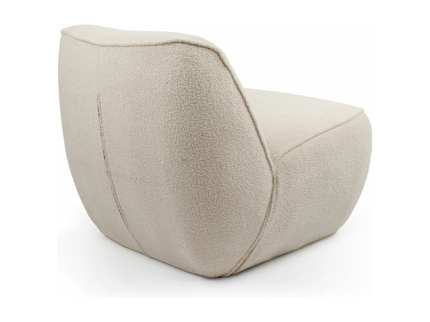 Fauteuil confort sans accoudoir Lipame Tsse bouclette Beige