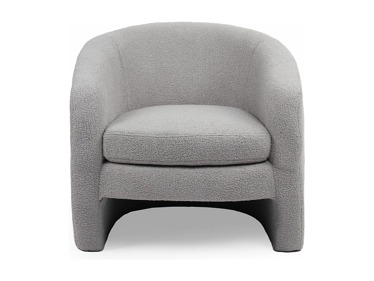 Fauteuil arrondi Ferryl Tissu bouclette Gris