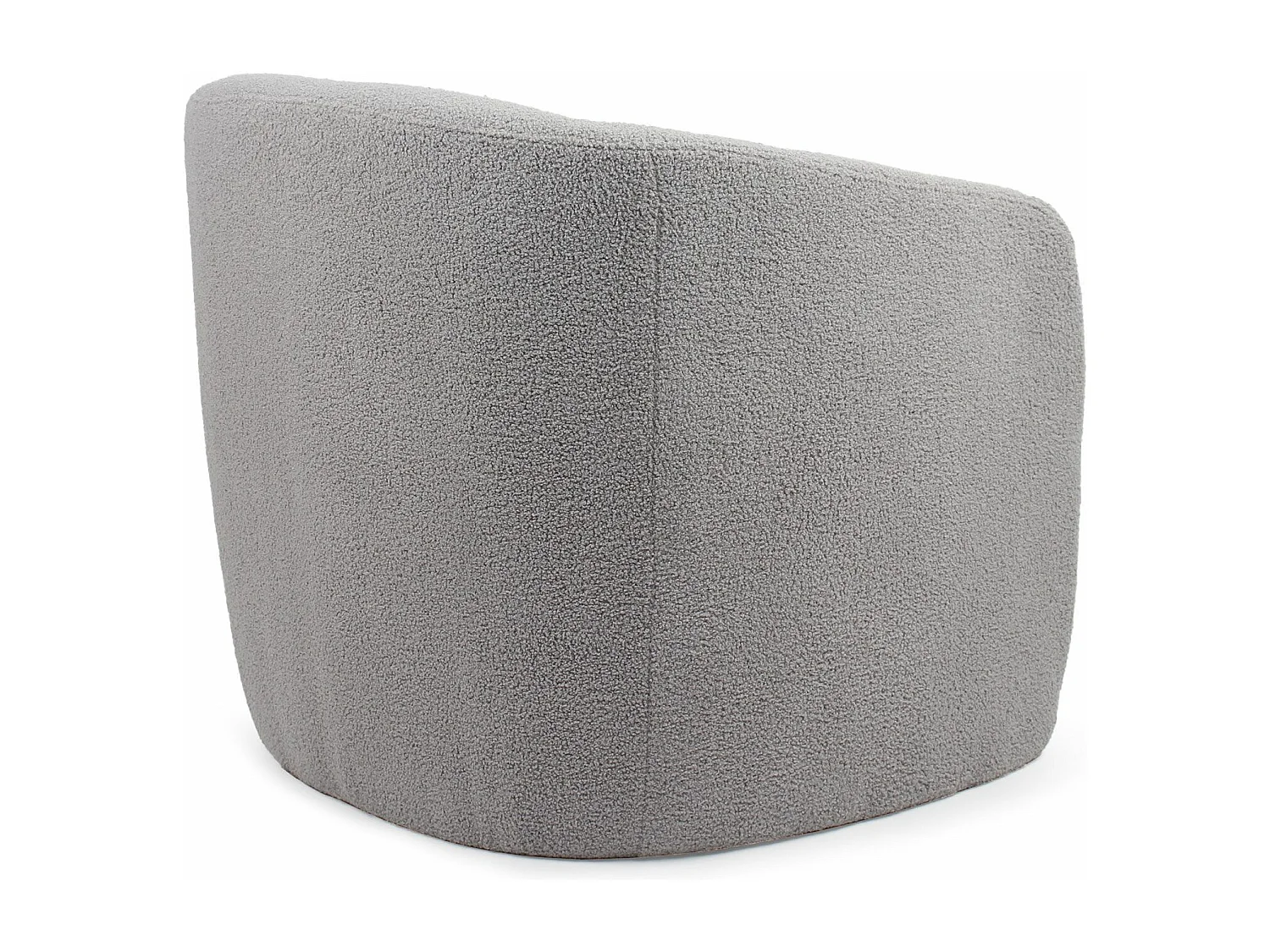Fauteuil arrondi Ferryl Tissu bouclette Gris