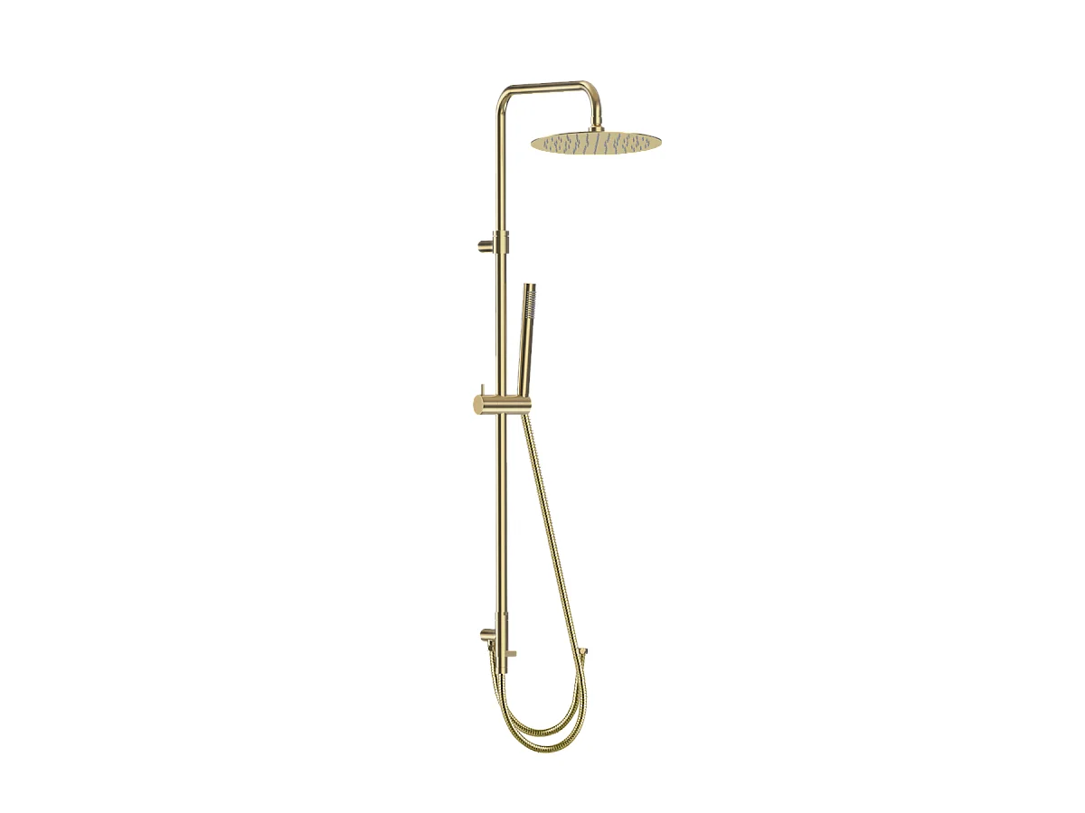 Luisa II colonne de douche sans mitigeur or brossé - Essebagno