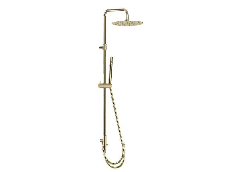 Luisa II colonne de douche sans mitigeur or brossé - Essebagno