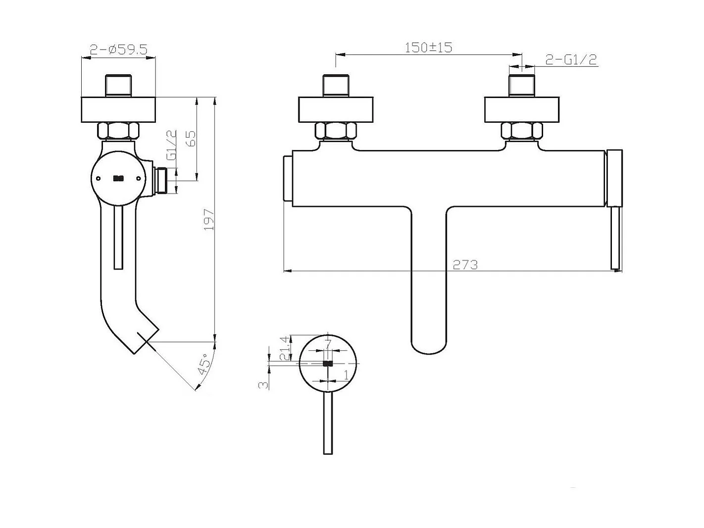 Luisa Mechanische Wannenarmatur chrom Essebagno