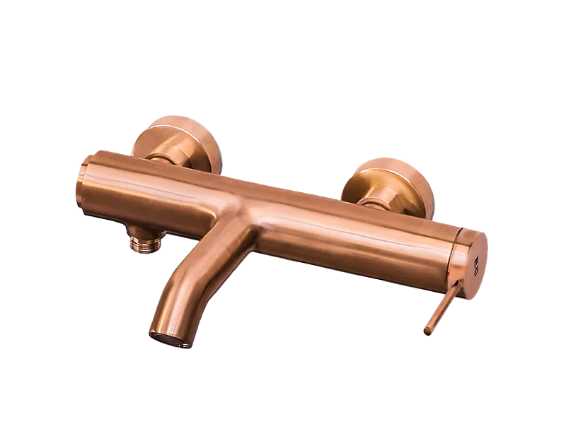 Luisa Mechanische Wannenarmatur Roségold gebürstet Essebagno