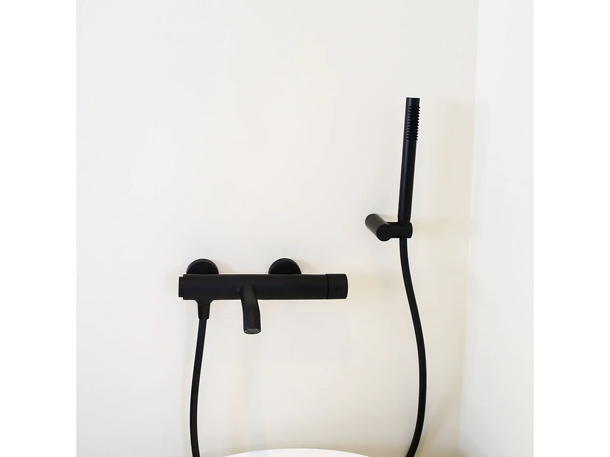 Luisa Mechanische Wannenarmatur schwarz Essebagno