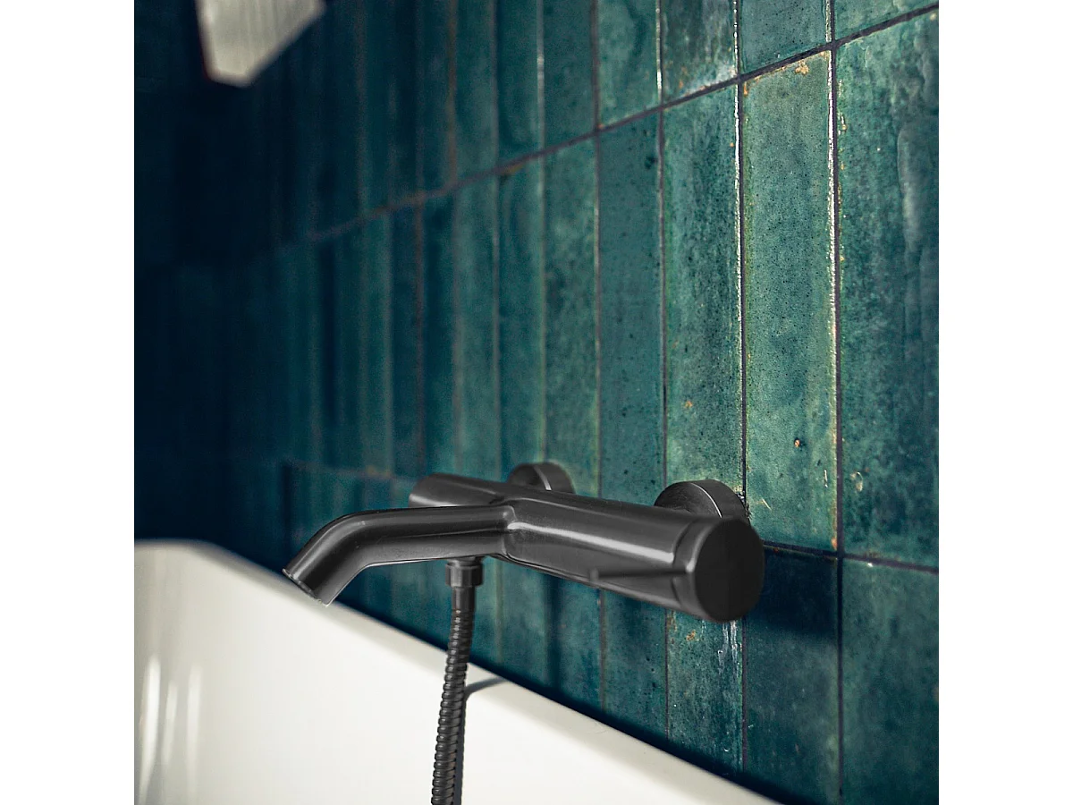 Luisa mitigeur bain-douche mécanique gris gun métal - Essebagno