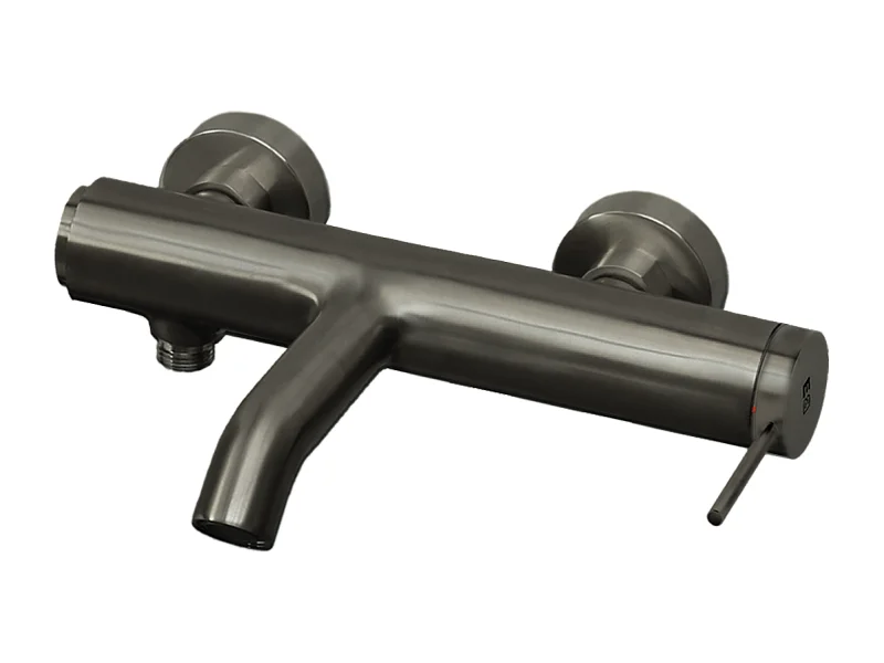 Torneira de banheira e duche monocomando em Gun Metal Essebagno