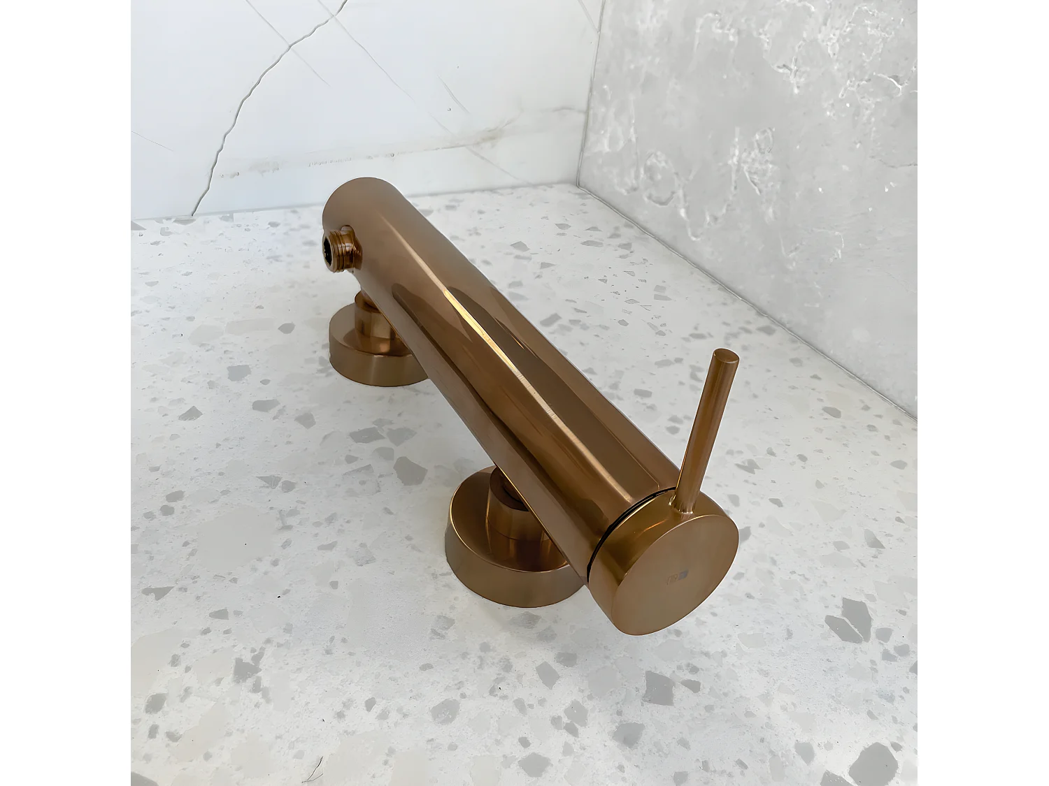 Luisa mechanische Duscharmatur in gebürstetem Kopfer Essebagno