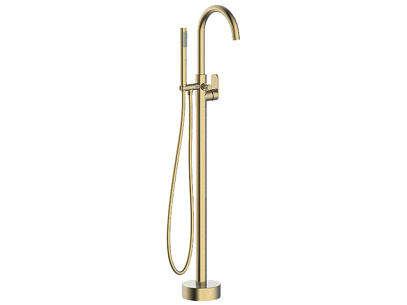 Charme II Mechanische Bodensäule für Sitzbadewanne gebürstetes Gold Essebagno