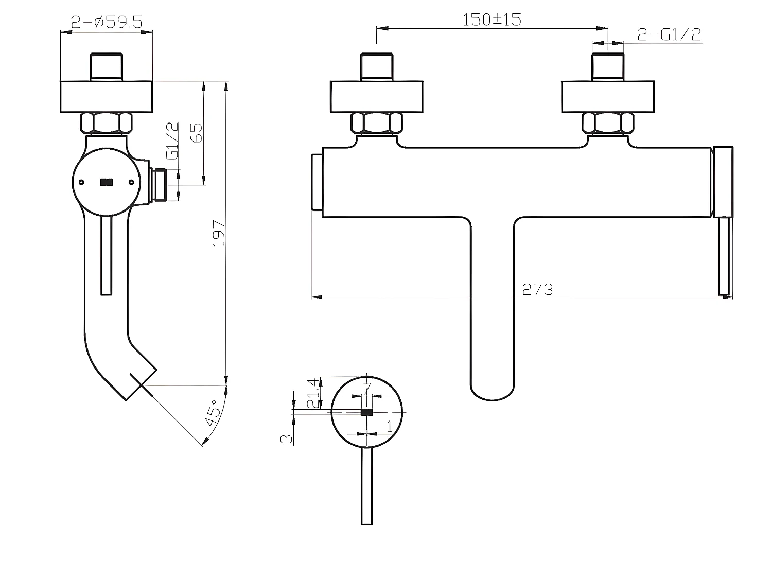 Luisa Mechanische Wannenarmatur gebürstetes Gold Essebagno