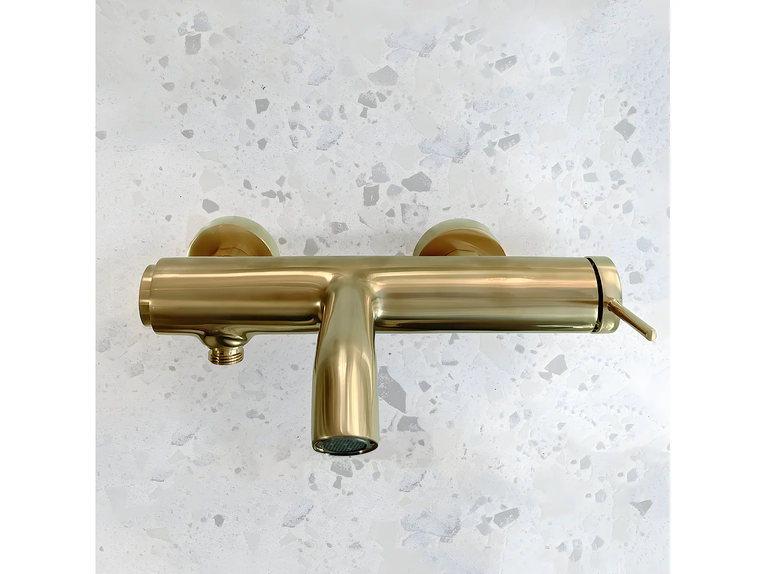 Luisa Mechanische Wannenarmatur gebürstetes Gold Essebagno