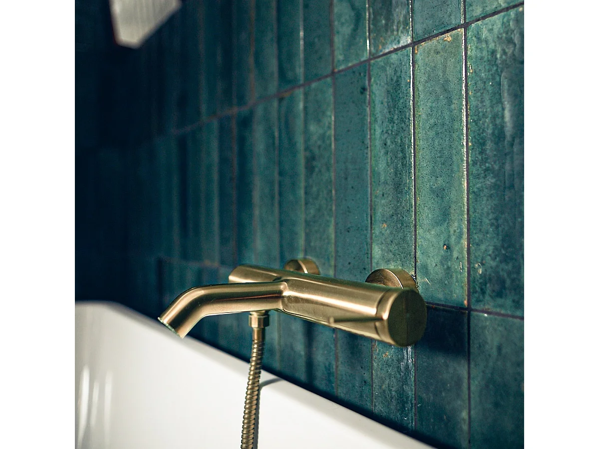 Luisa Mechanische Wannenarmatur gebürstetes Gold Essebagno