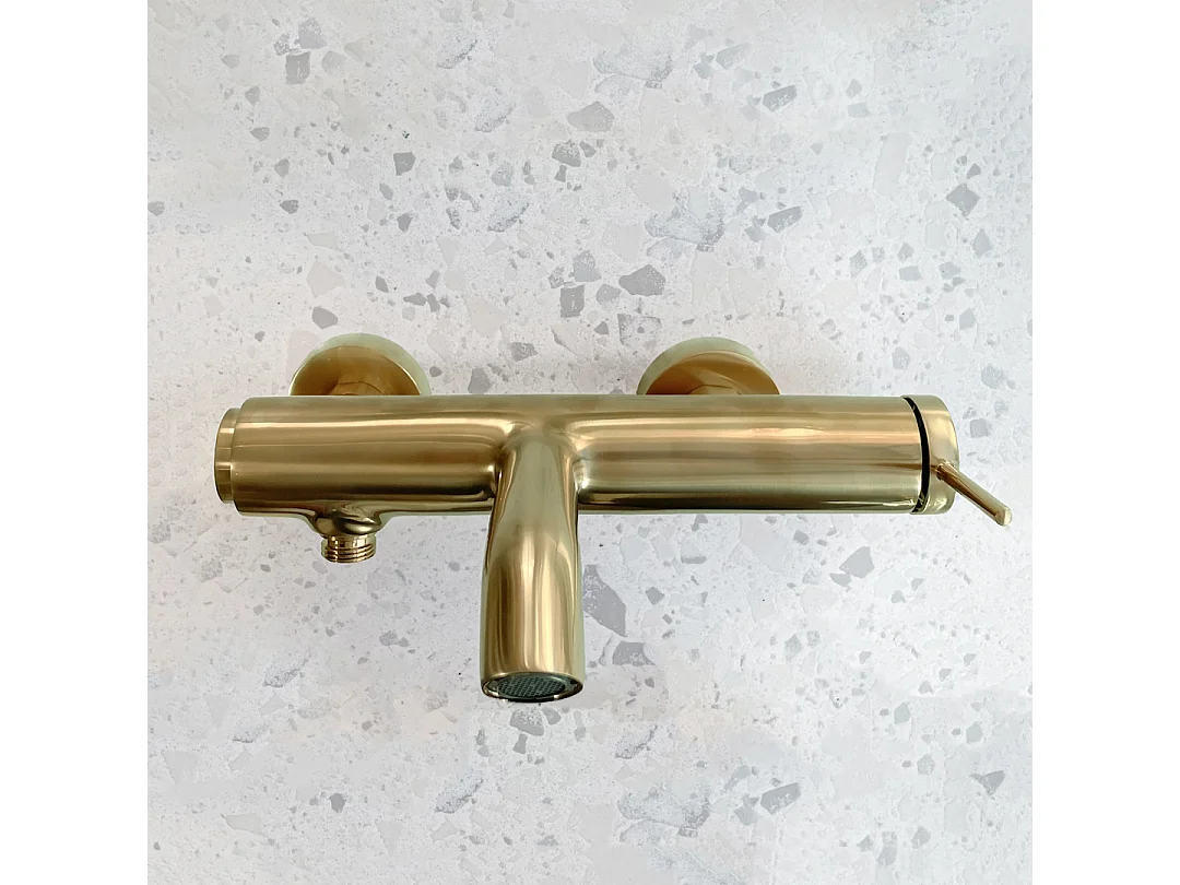 Luisa Mechanische Wannenarmatur gebürstetes Gold Essebagno