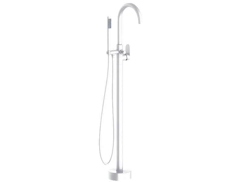 Charme II Mechanische Bodensäule für freistehende Badewanne weiß Essebagno