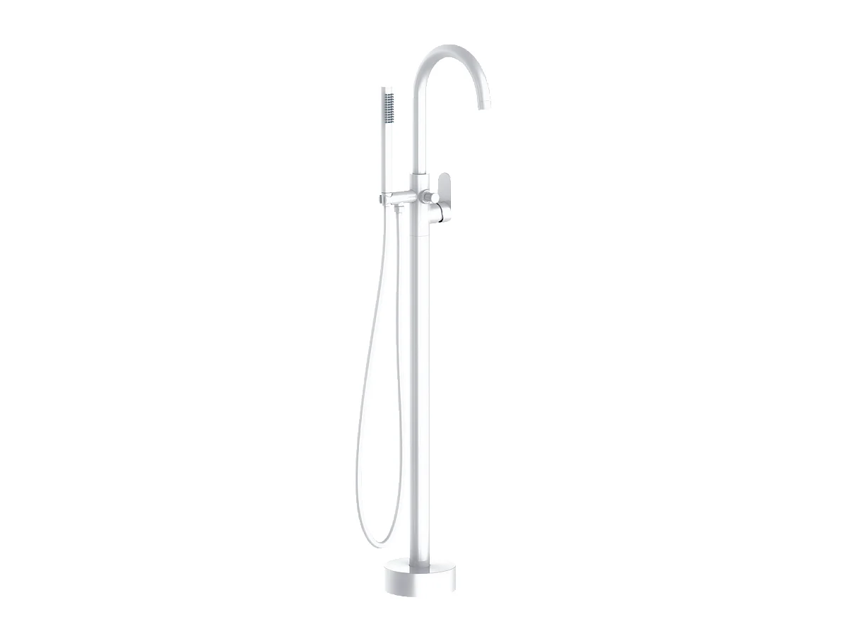 Charme II Mechanische Bodensäule für freistehende Badewanne weiß Essebagno