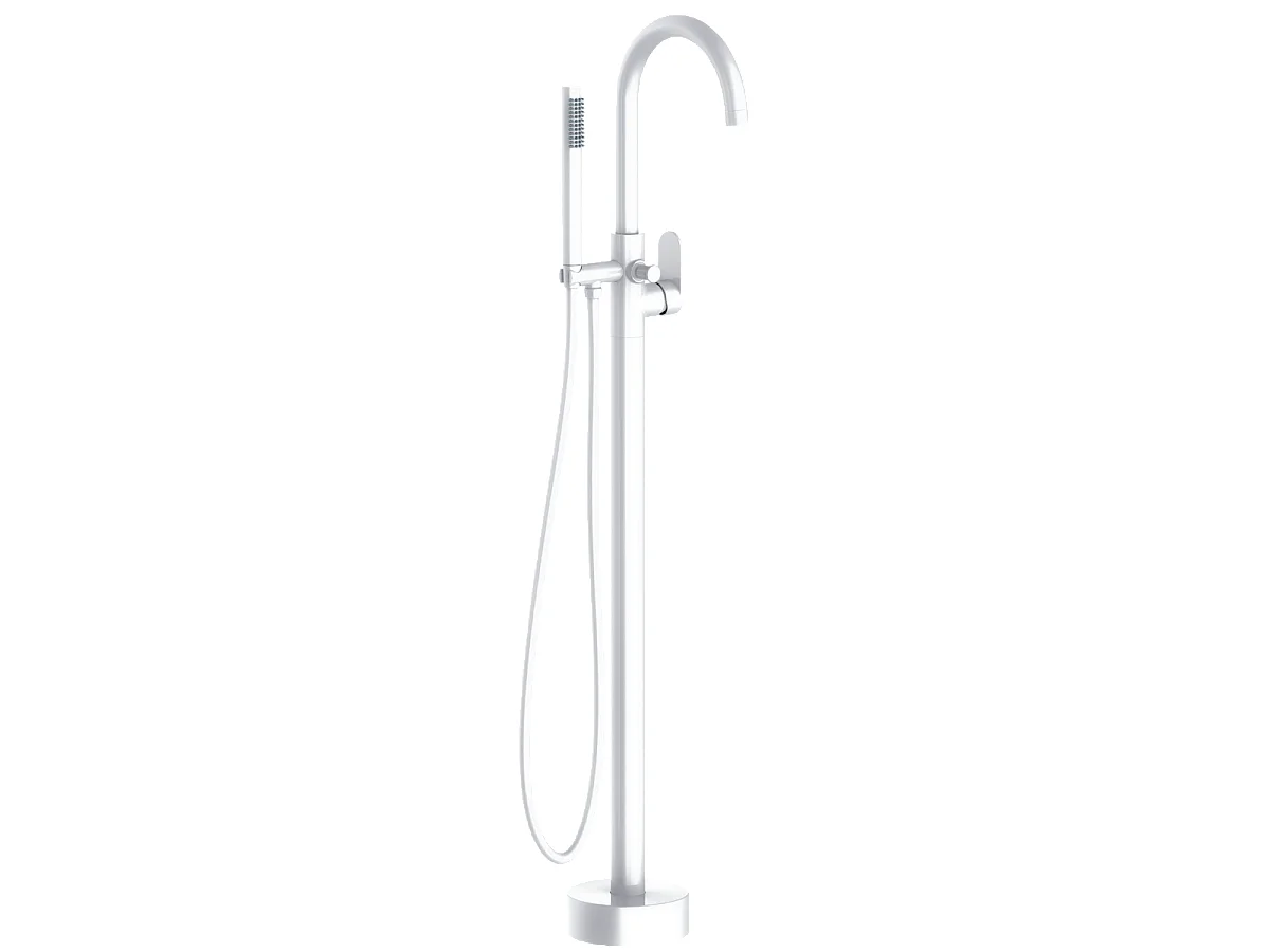 Charme II Mechanische Bodensäule für freistehende Badewanne weiß Essebagno