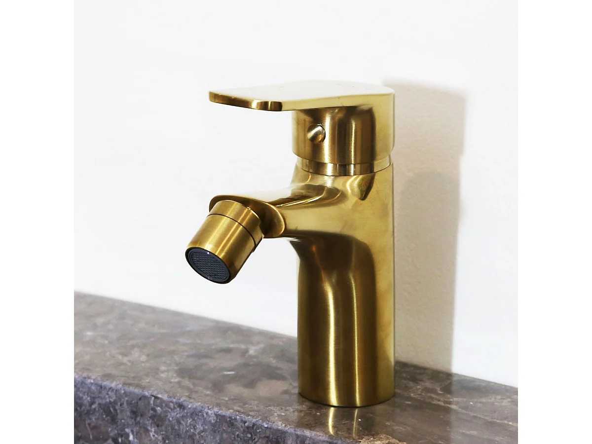 Full Bidetmischer gebürstetes Gold Essebagno