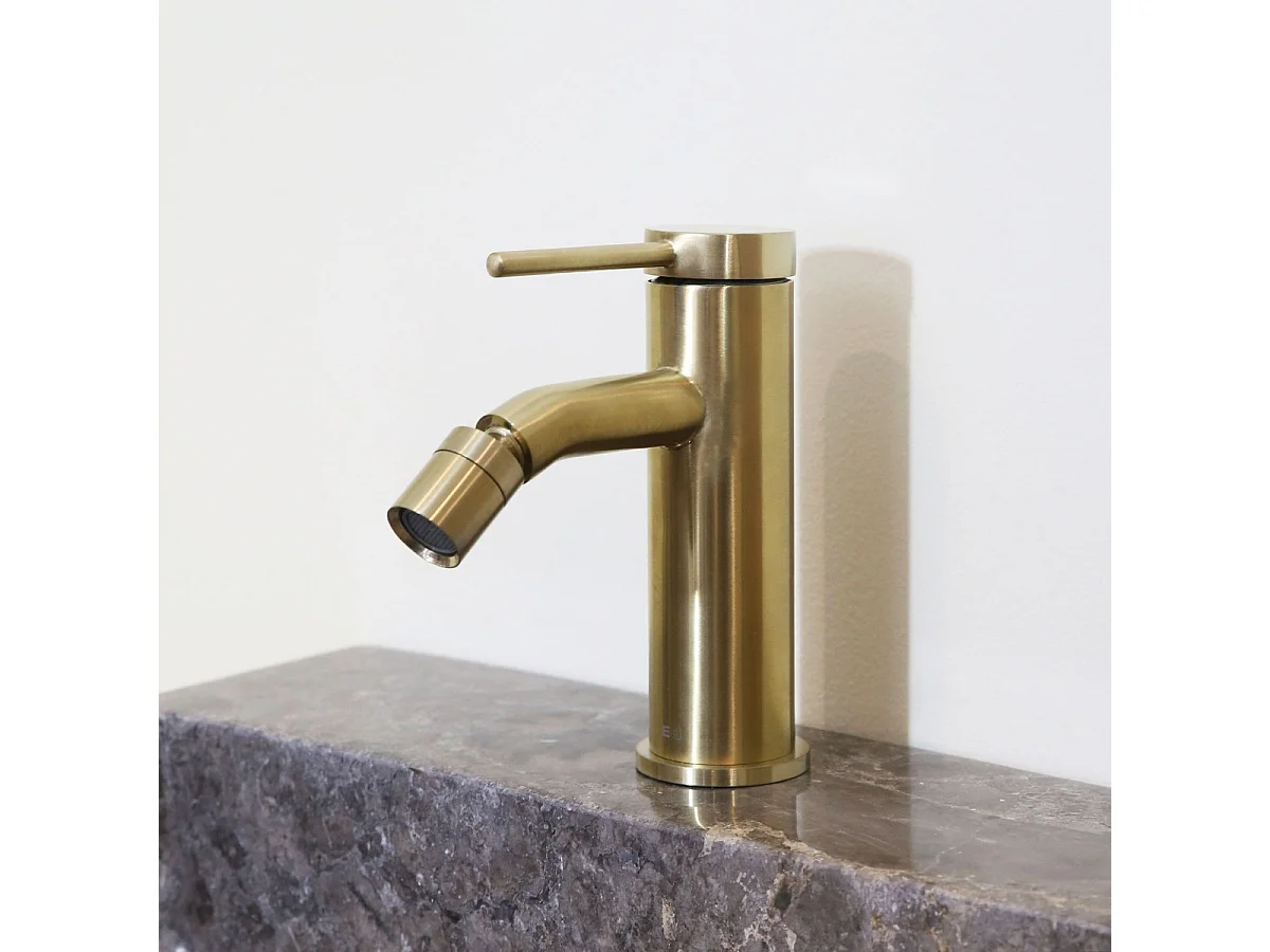 Lollipop mitigeur bidet or brossé - Essebagno