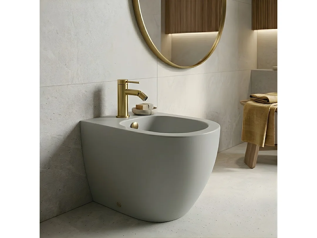 Lollipop mitigeur bidet or brossé - Essebagno