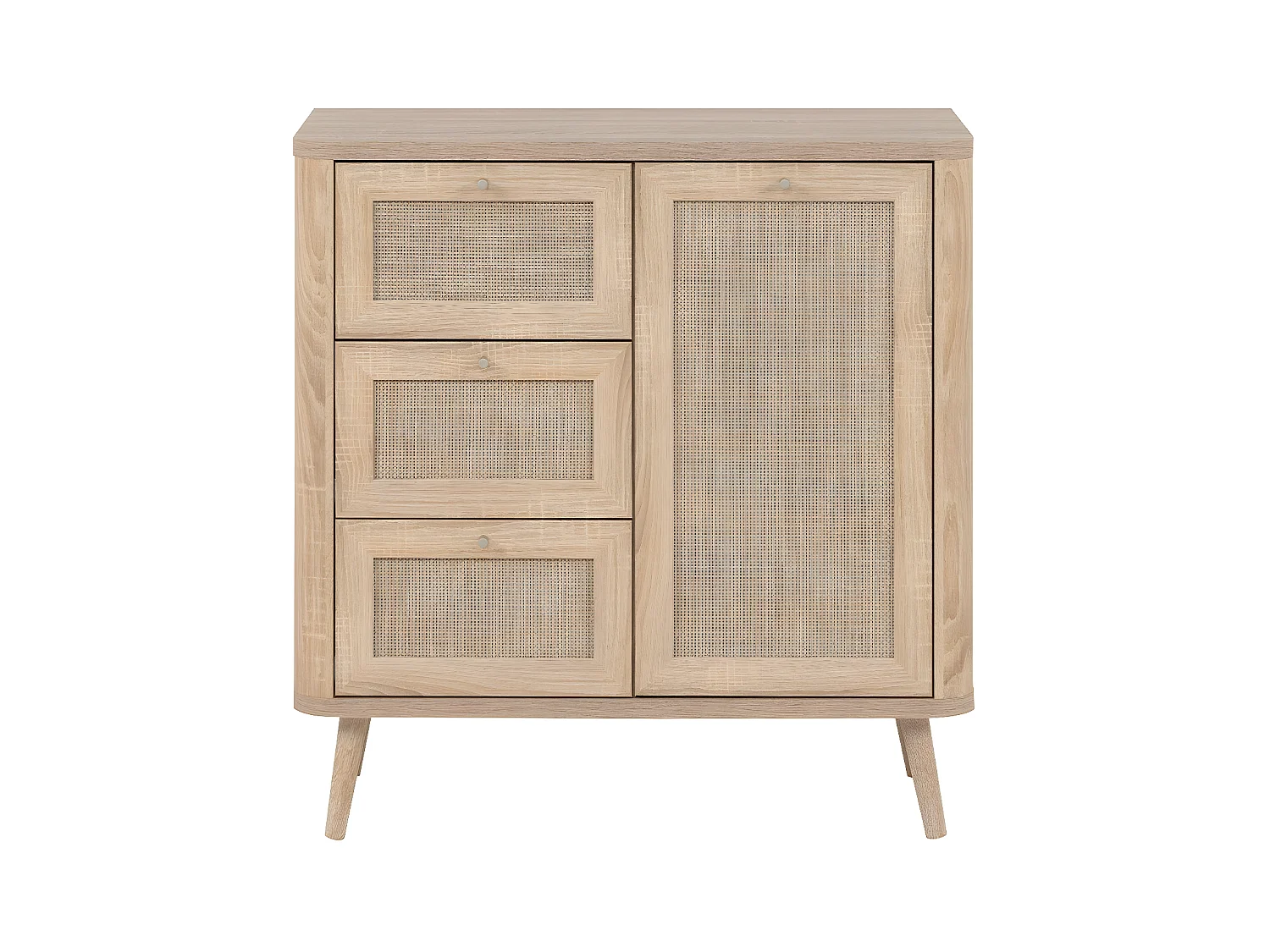Buffet 1 Porte 3 Tiroirs avec cannage - L81 cm