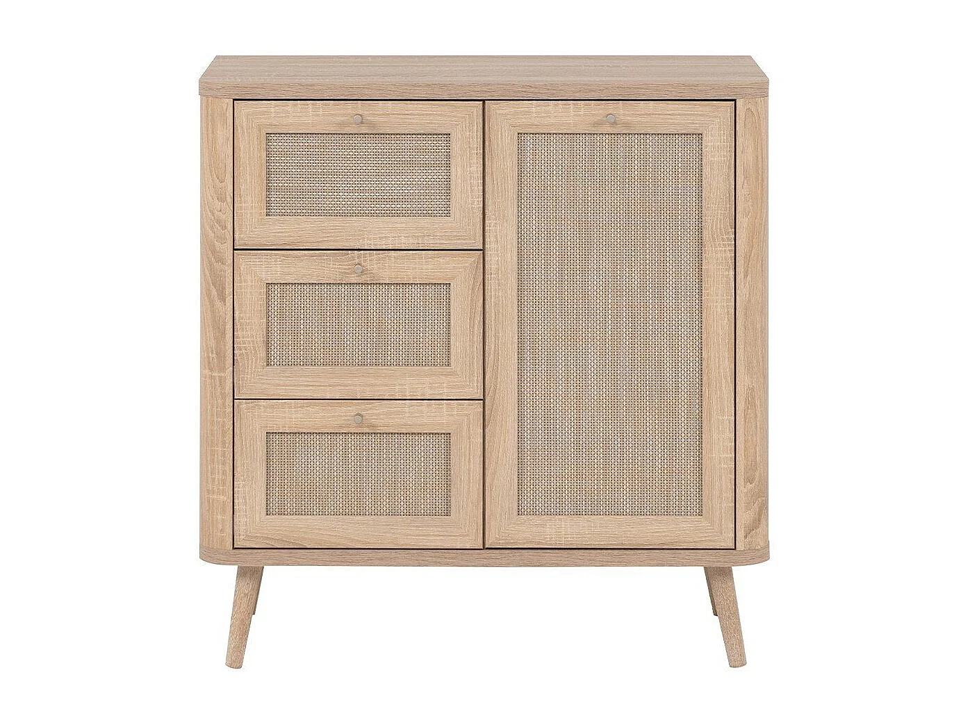 Buffet 1 Porte 3 Tiroirs avec cannage - L81 cm