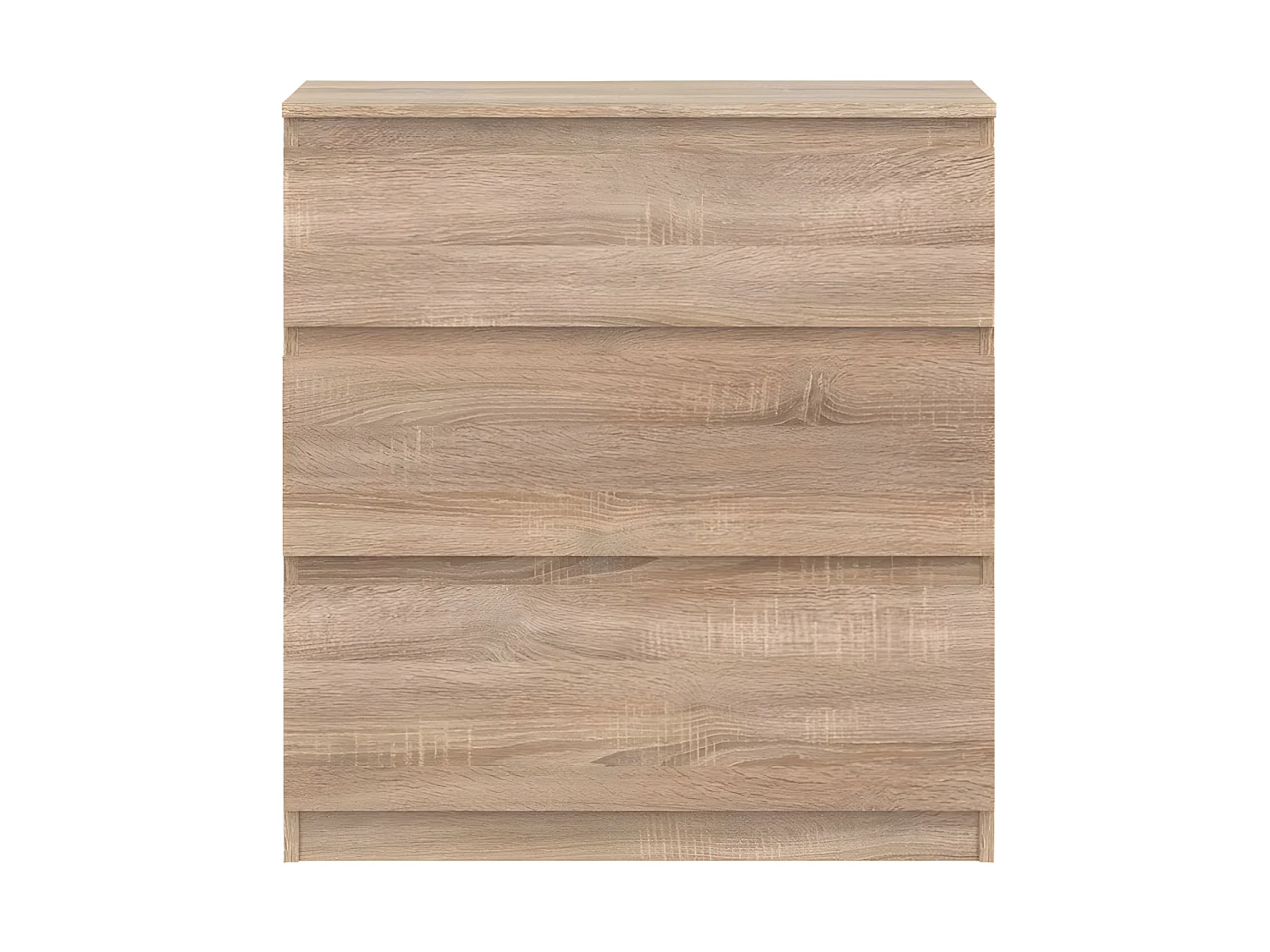 Commode 3 tiroirs Chêne clair - QIZ - L 78 x l 35 x H 84 cm