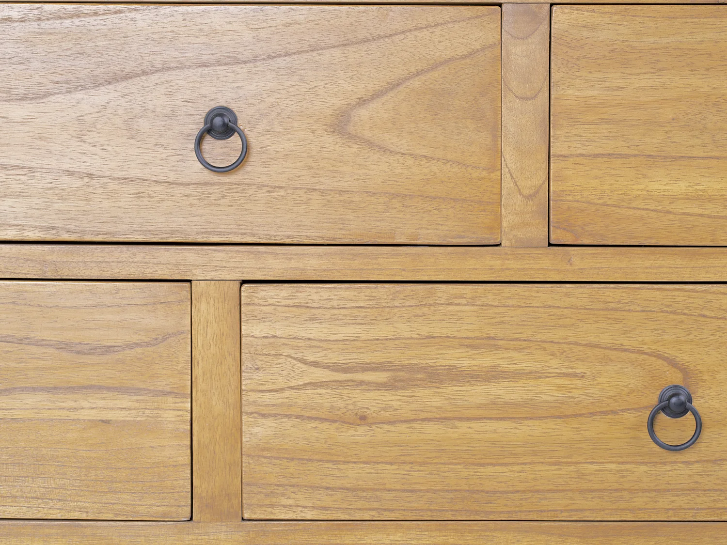 Komoda z 10 szufladami - Drewno mindi - Naturalny - PILABO