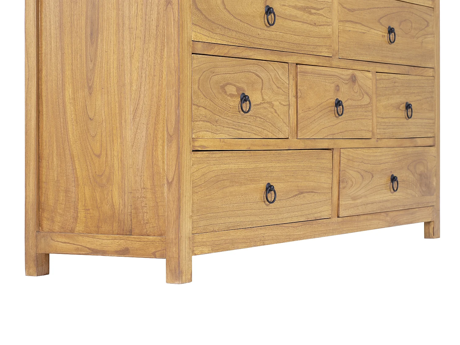 Komoda z 10 szufladami - Drewno mindi - Naturalny - PILABO