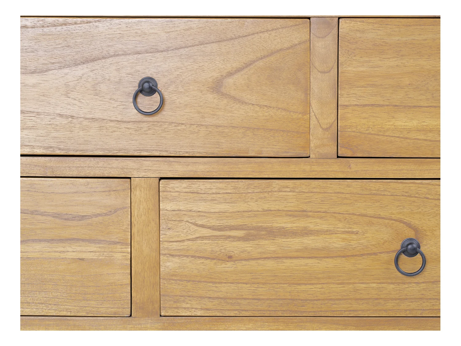 Commode 10 tiroirs - Bois de mindi - Naturel - PILABO
