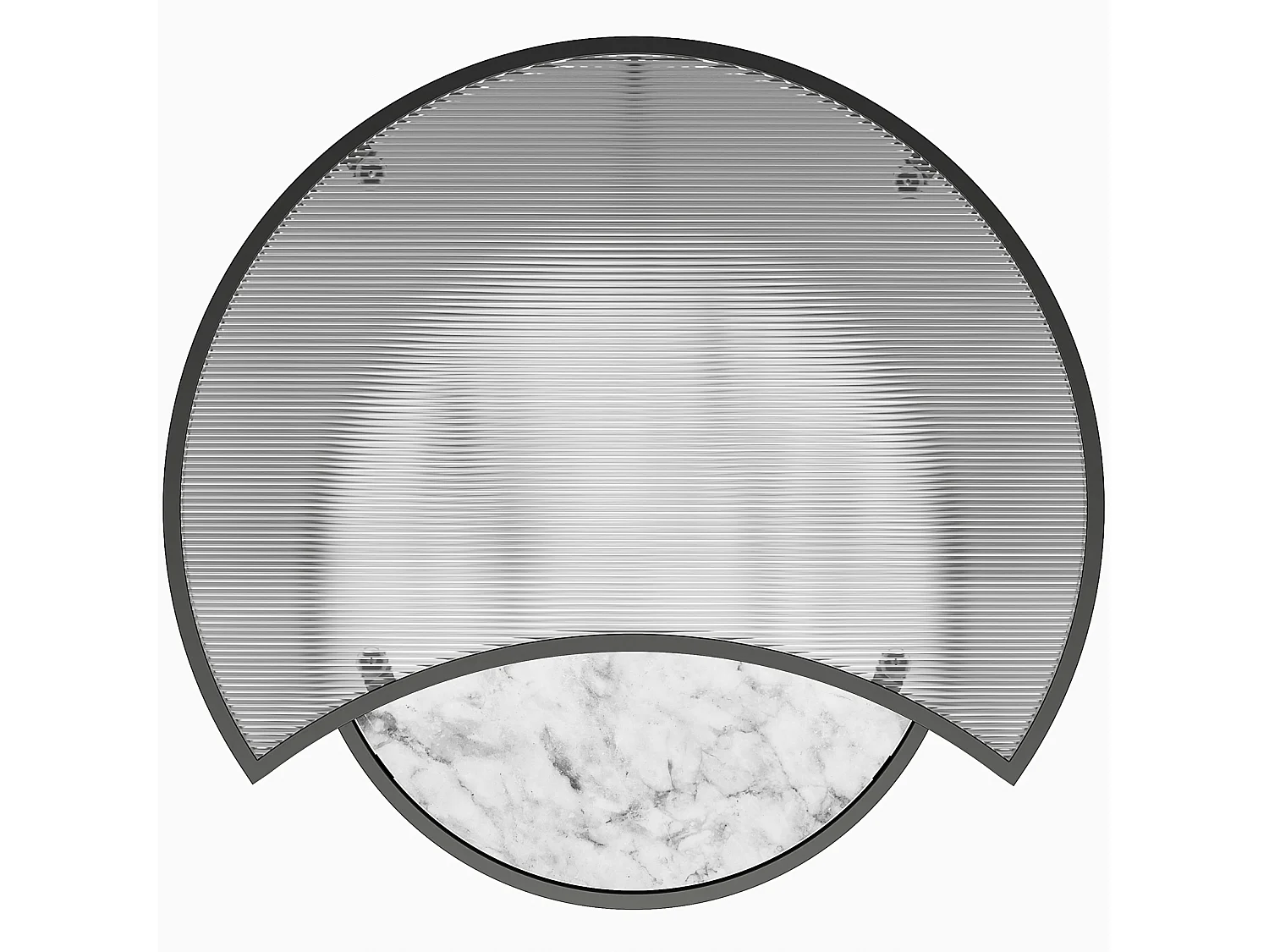 Mondphasen-Nesting-C.-Tabellen. Weißes MarmorGlas