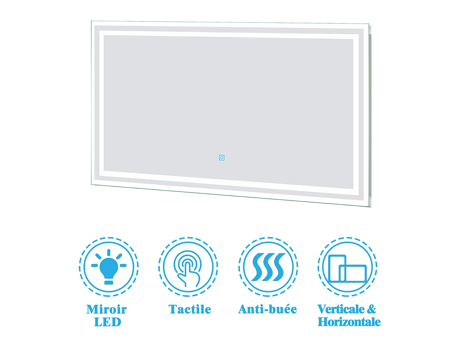 Meubles simple vasque l.60 x H.52 x P.39cm, meuble acve miroir Anthracite, Aica