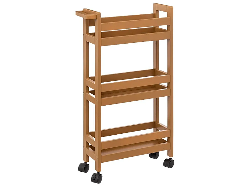 Carrito de Bambú con Ruedas 75x40x15cm 7house