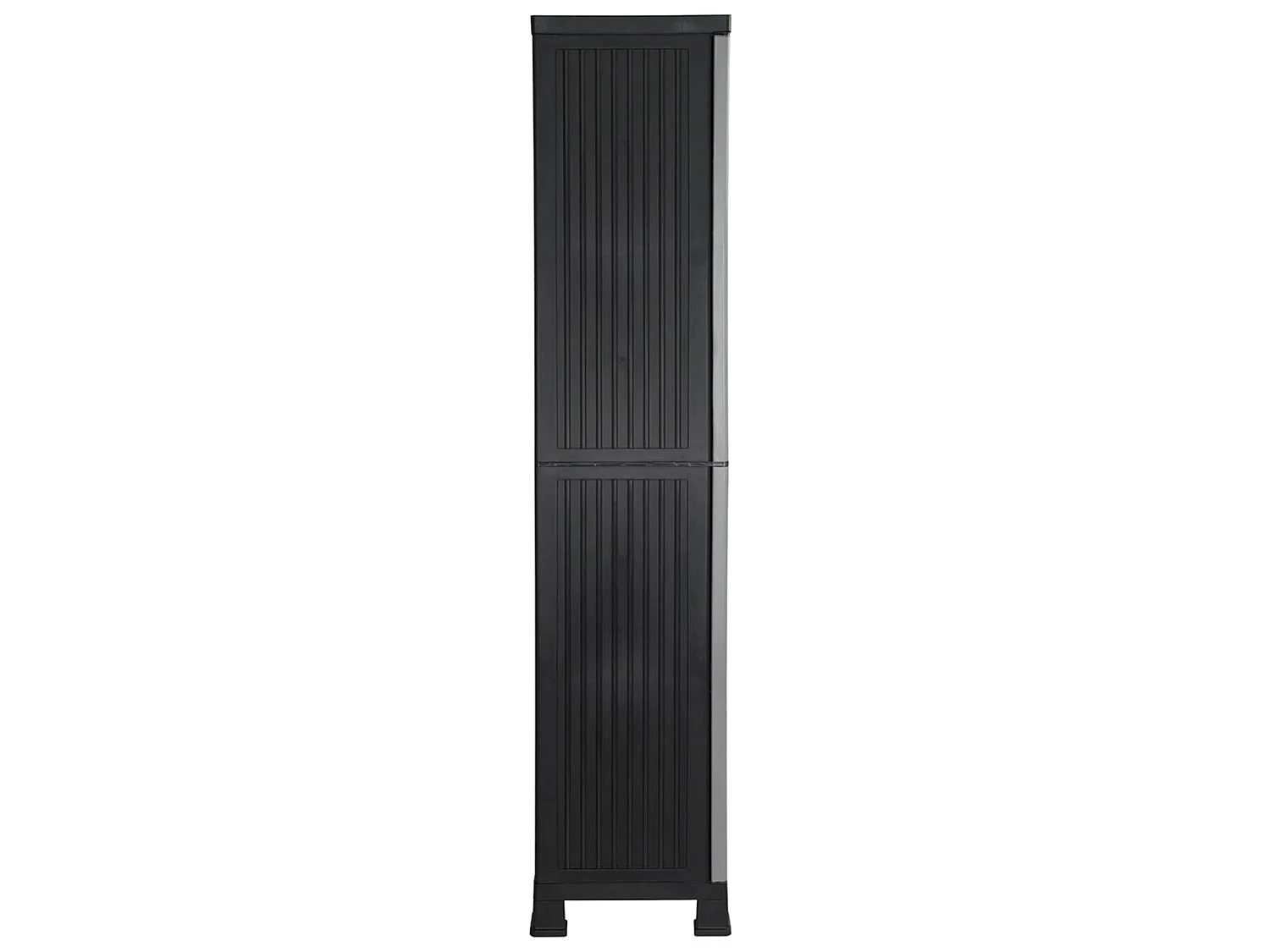 Armoire De Jardin En Résine 2 Portes - 4 étagères Réglables - Dimensions 70x176x41 Cm - Beige - Pour Rangement Outils, Balais