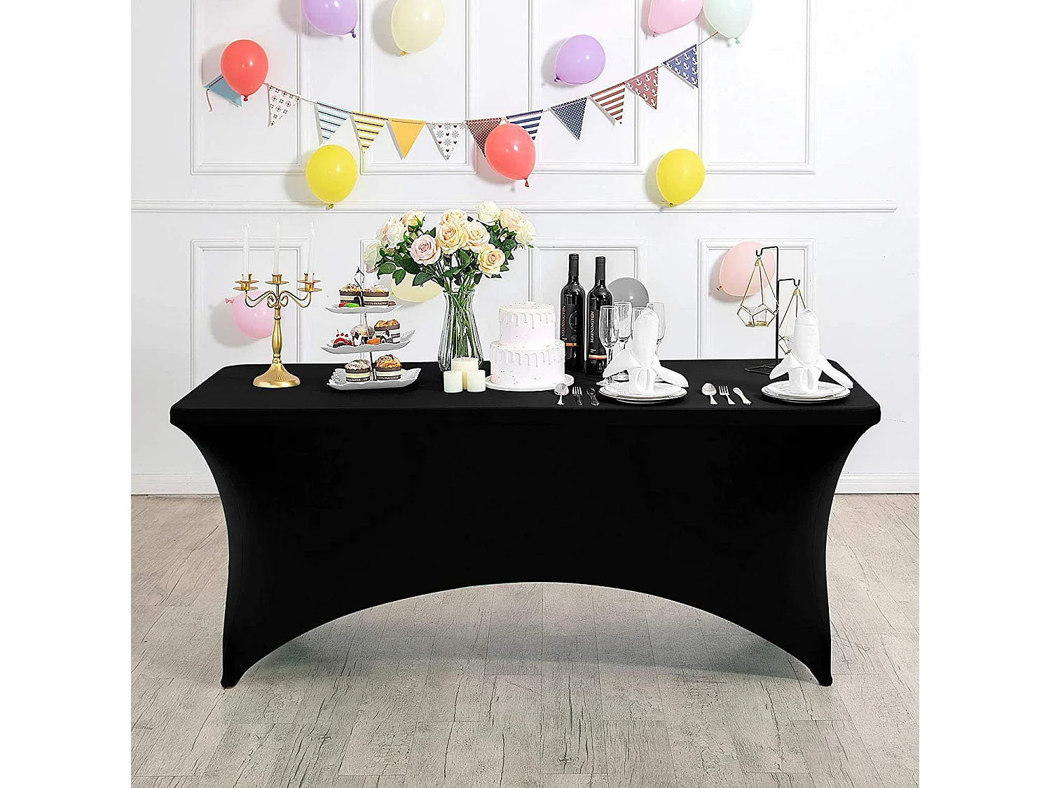 Table pliante 240cm Blanc + Housse Traiteur 7house