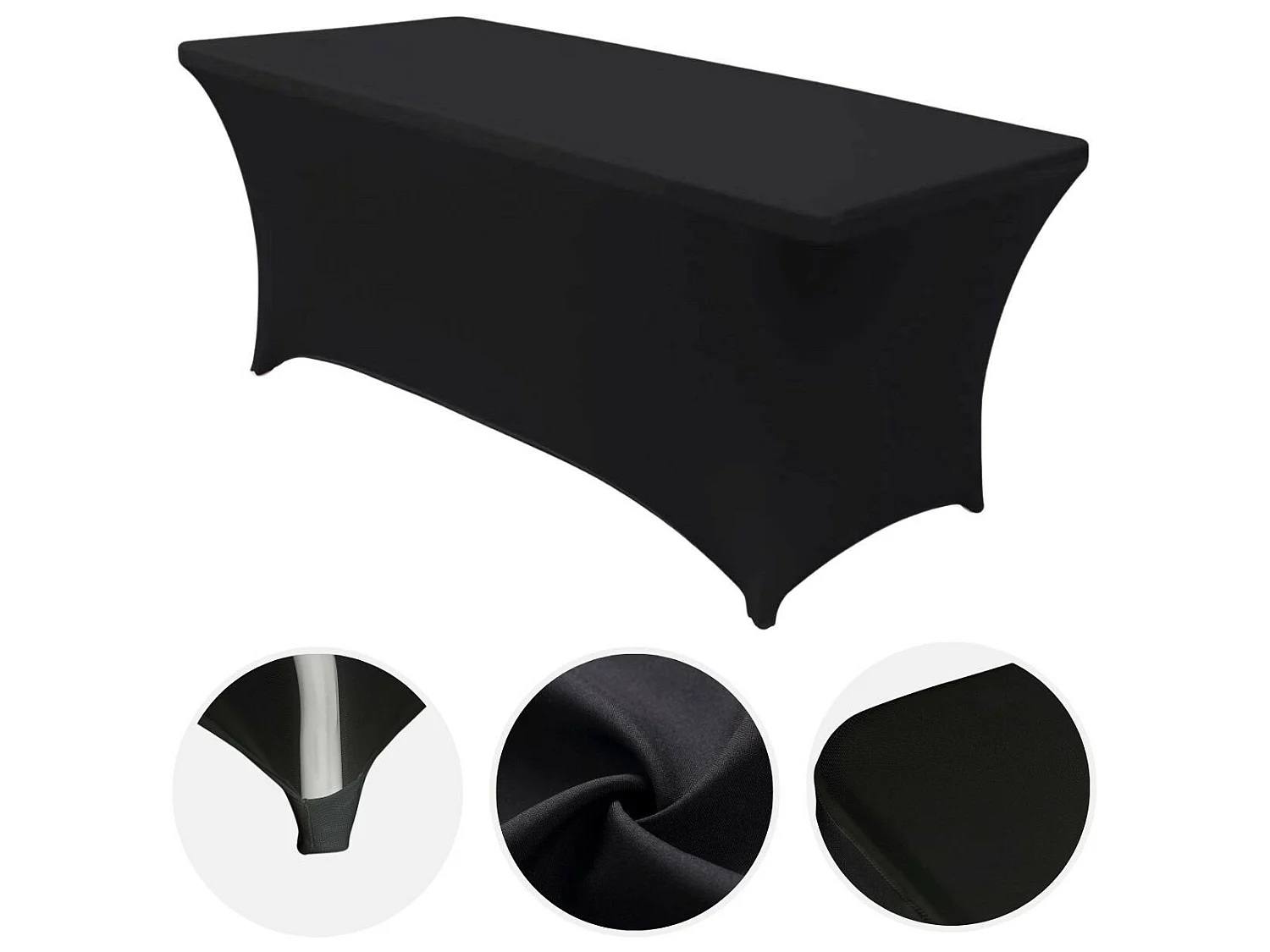 Table pliante 150cm Blanc + Housse Traiteur 7house