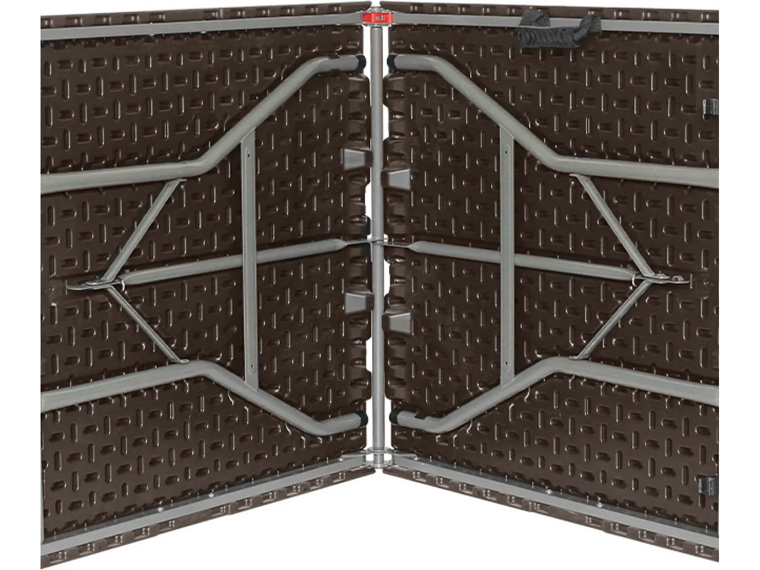 Mesa Plegable Rectangular Efecto Ratán 180x74x74cm 7house