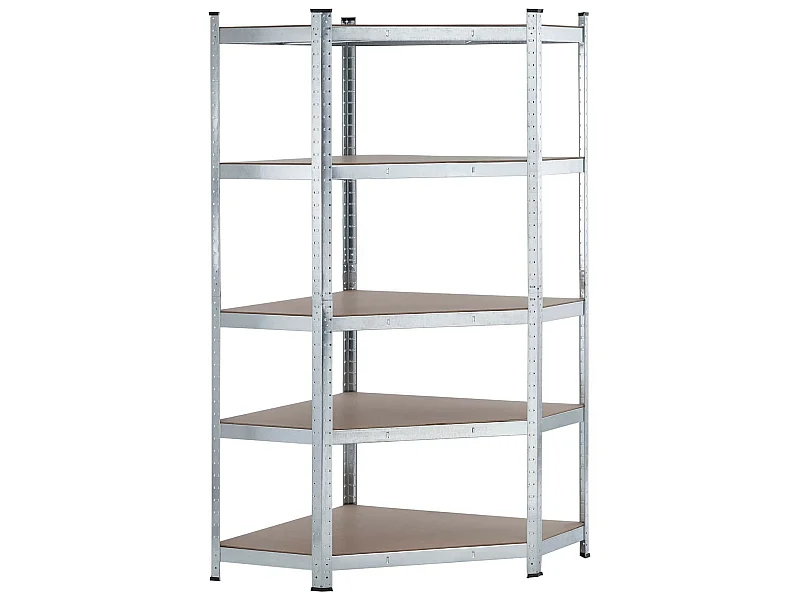 Etagère d'angle modulaire 5 étagères réglables 180x80x40x56cm 875Kg O91