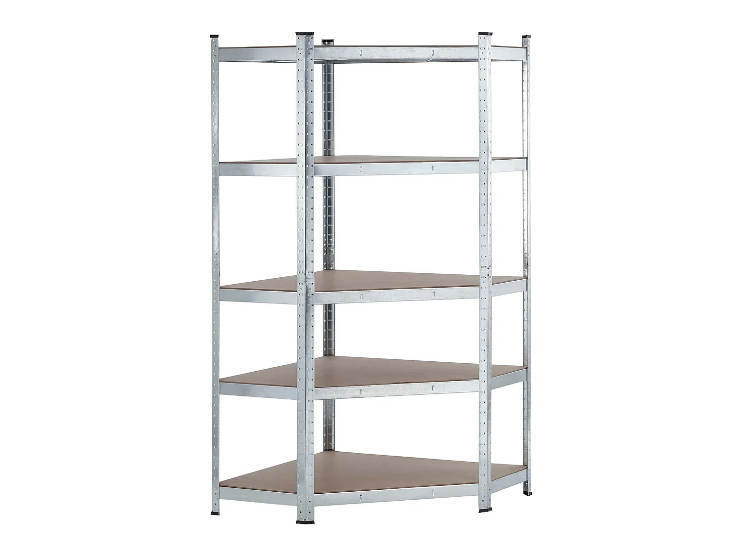 Etagère d'angle modulaire 5 étagères réglables 180x80x40x56cm 875Kg O91