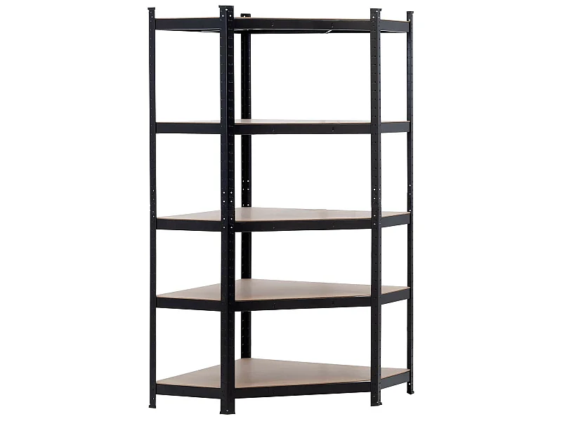 Etagère d'angle modulaire 5 étagères réglables 180x80x40x56cm 875Kg O91