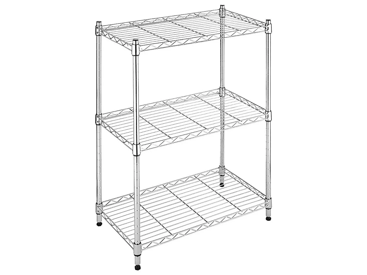 Etagère en métal avec 3 étagères réglables 76.2x58.9x34cm 240Kg 7house