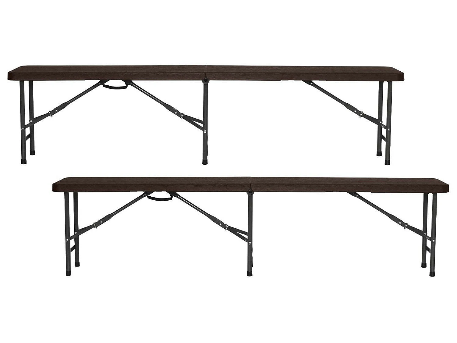 Confezione 2 panche pieghevoli catering 180x30x43cm O91