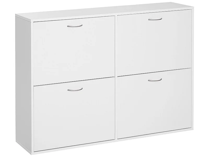 Armario de zapatos blanco 120x24x81 cm HOMCOM